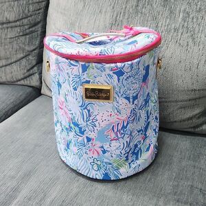 Lilly Pulitzer Blue Beach Cooler in "Lion Around" NWT